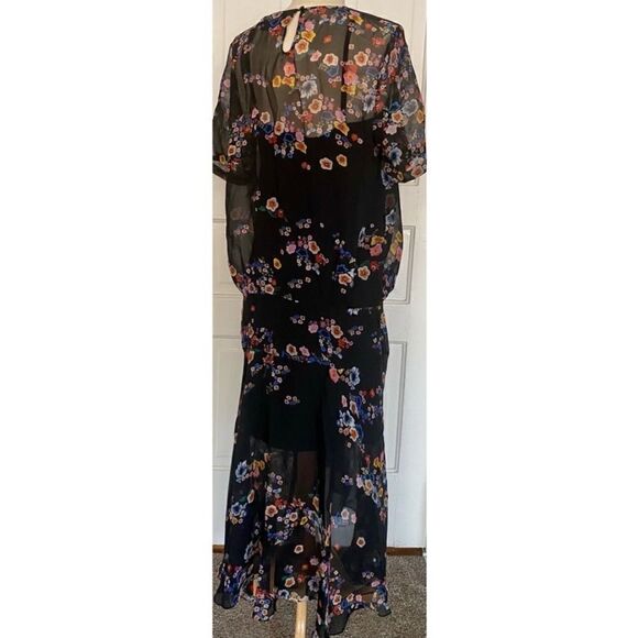 Rare Runway Limited Edition Silk Thornton Bregazzi Melina Floral Midi Dress - Picture 7 of 14